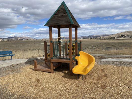 The smaller playground.