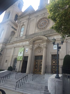 The front of the church.