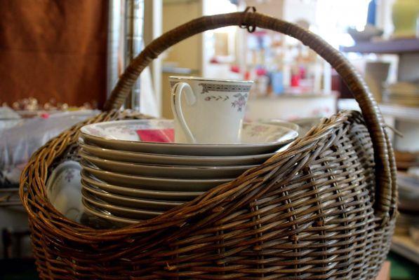 A tisket a tasket a beautiful plate filled basket!