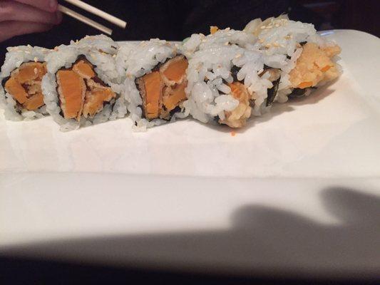 Sweet potato tempura roll. P good