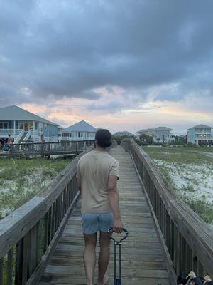 The boardwalk to the beach