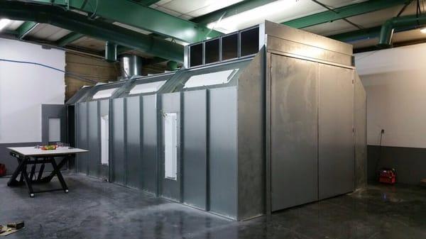 Our Col-Met downdraft paint booth.