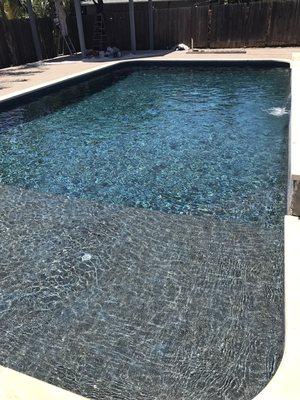 New Pebble finish in Glendale Ca