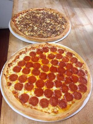 Pepperoni and thin crust bacon