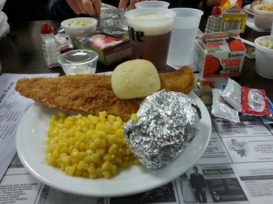 Fried Fish Dinner, available Fridays during Lent