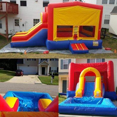 Panel man bounce house with or without pool