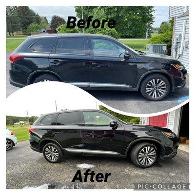 Mitsubishi Outlander in for a wash and wax