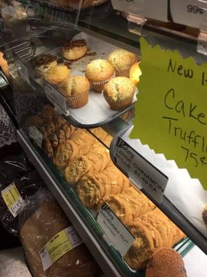 Nice bakery case with an array of sweets.