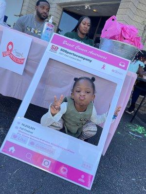 Supporting/Donating at the Breast Cancer Booth