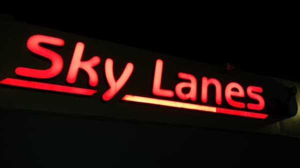 Another sign representing Sky Lanes...