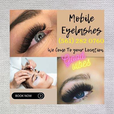 We are mobile Eyelash & eyebrow services. Get 15% OFF the total when choosing come to my places.