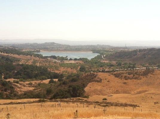 View of Irvine Lake on hike