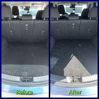 Before and After Vacuum for Mazda CX-5 Car Trunk View