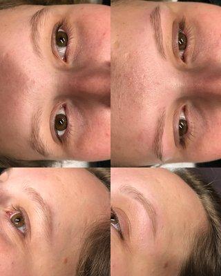 Simple clean up on the Brows of this new to waxing lady!