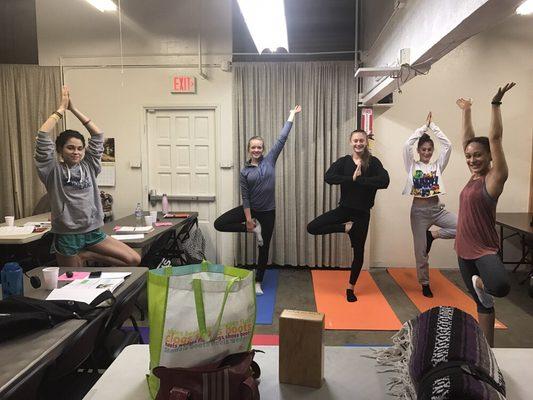 Bringing yoga to a home school group