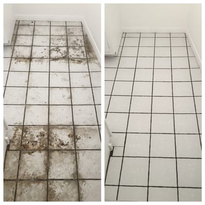 Tile before and after