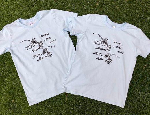 The shirts I designed for the grandkids were so special! Thanks Seve!