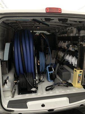 We use truck mounted equipment ready for carpet cleaning needs as well as water damage restoration