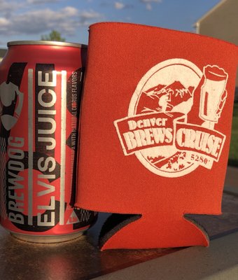 Koozie from Denver keeping this Ohio Brewdog IPA chilled.