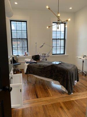 One of the treatment rooms at Savvy Salon and Spa