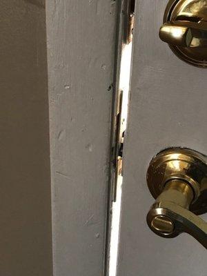 Door jamb throughout the house beat ups with gaps