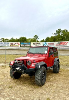 My 2004 TJ parked in the infield