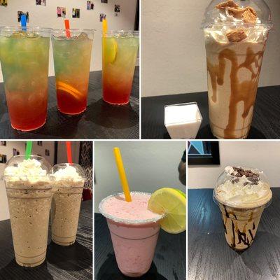 Tea Bombs, Margarita Lift, Protein Coffees, Fat Burners, and Signature Shakes