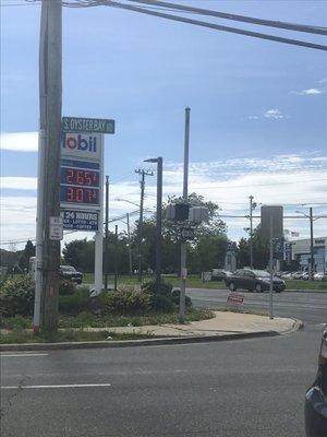 $2.65 per gal at the Mobil at the South West corner of Old Country Rd and South Oyster Bay Rd.