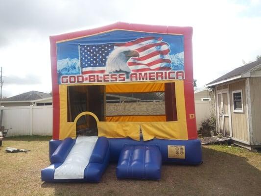 God Bless America Bouncer with mini slide