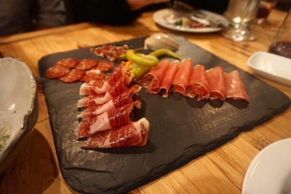 Charcuterie plate with supplement of jamon iberico