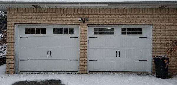 New 2 over head garage doors