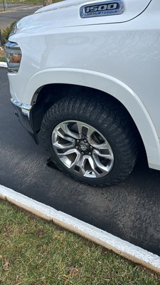 My new tires  installed on my driveway, great service