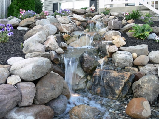 Pondless waterfall install