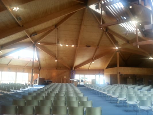 Inside view, beautiful, natural light. Friendly parishioners too. :-)