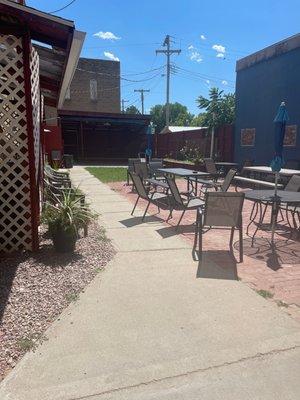 Outside bar area with live music