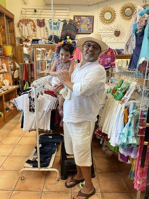 Celebrating 2022 Fiesta with my youngest Granddaughter Eliza!