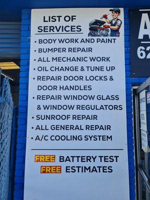 Auto Mechanic and Auto Body Services