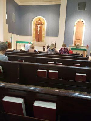 The alter before 10:30am mass.