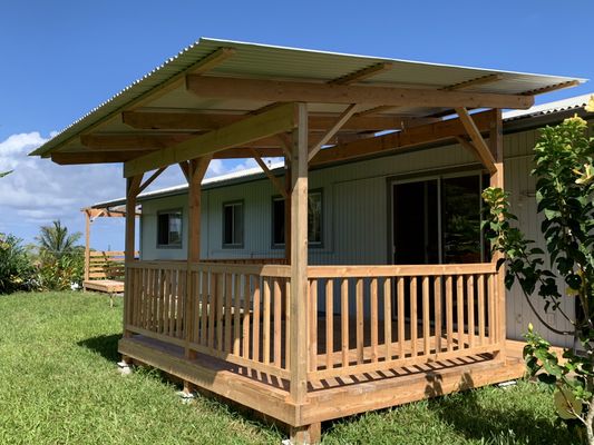 Built a new 8x10 lanai. Larger one going out back.