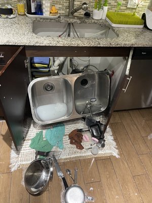 Sink fell out on the floor