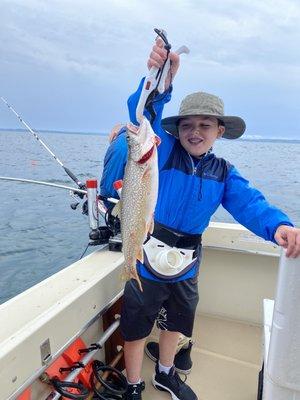 Charter boat, lake trout