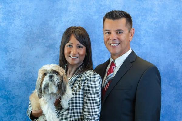 Our Shih Tzu Max, Tina Maraj-Tovar and Randy Tovar "Our Family and Major Players in Our Real Estate Team"