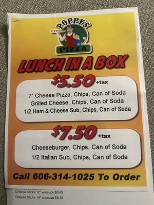 Lunch in a Box Special