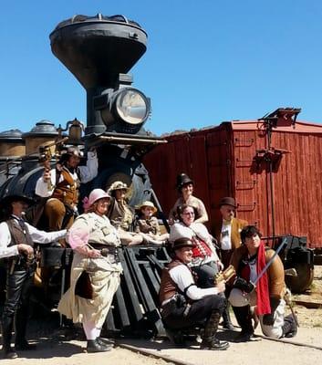 A group of costumed members from March of 2014