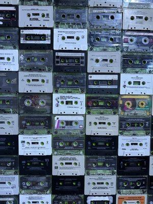 Cassette tape wall