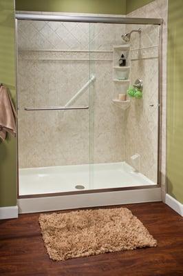 Instead of spending time and money on remodeling your bathroom, take a look at Bath Planet's replacement shower bases.