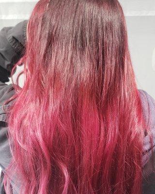 Red balayage