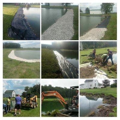 Pond edge install.