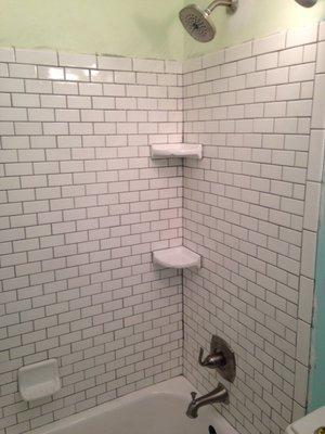 Bathroom tub tile work