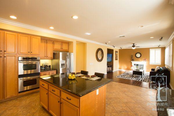 Kitchen remodels, cabinets, floor, recessed lights, back splash, kitchen islands, counters by Premier Builders. visit ocpremierbuilders.com